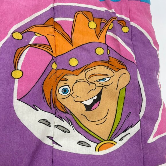 Vintage Disney Hunchback Of Notre Dame Comforter FLAWS Esmeralda Quasimodo 90s - Picture 2 of 16